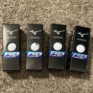 NWT Mizuno RB Tour X Golf Balls- 4 packs of 3 balls (12 balls total)